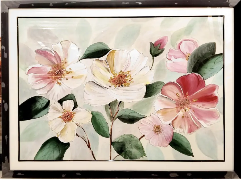 pink flower painting