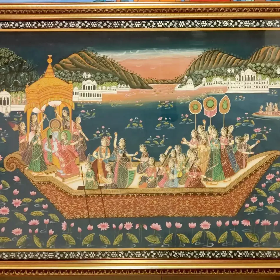 Boat (Pichwai Painting)