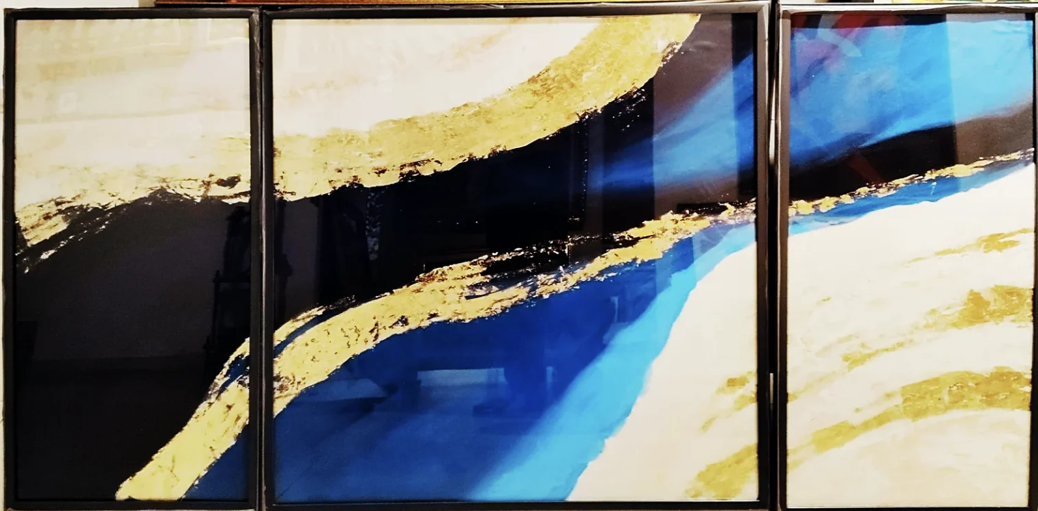 Abstract Art Set of 3 – Handmade Acrylic Canvas Wall Art