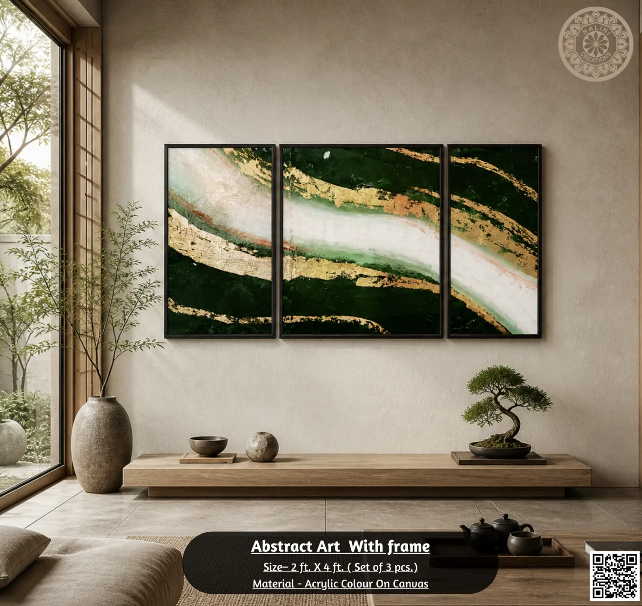 Buy the handmade Abstract Art Set of 3 crafted